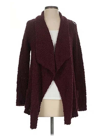 Pre-owned Bobeau Cardigan Sweater In Burgundy