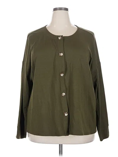 Pre-owned Bobeau Cardigan Sweater In Green