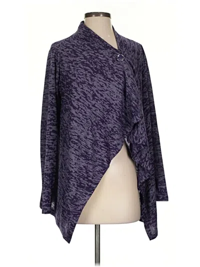 Pre-owned Bobeau Cardigan Sweater In Purple