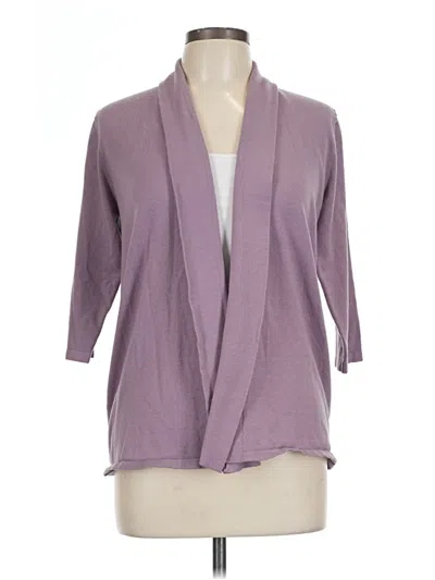 Pre-owned Bobeau Cardigan Sweater In Purple
