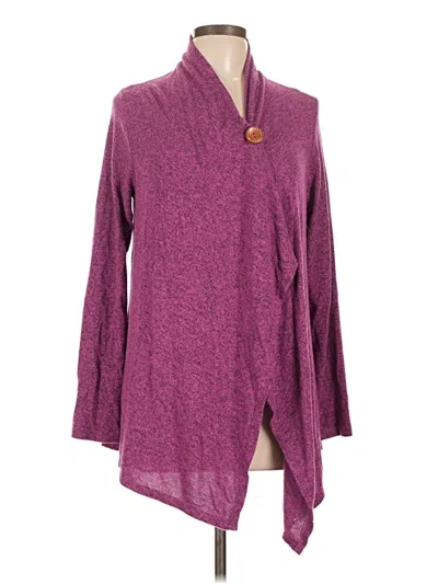 Pre-owned Bobeau Cardigan Sweater In Purple