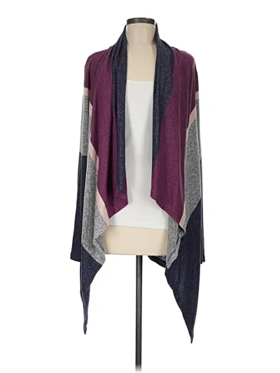 Pre-owned Bobeau Cardigan Sweater In Purple