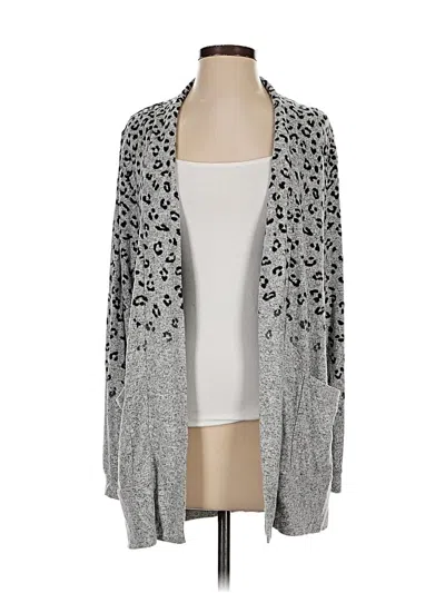 Pre-owned Bobeau Cardigan Sweater In Silver