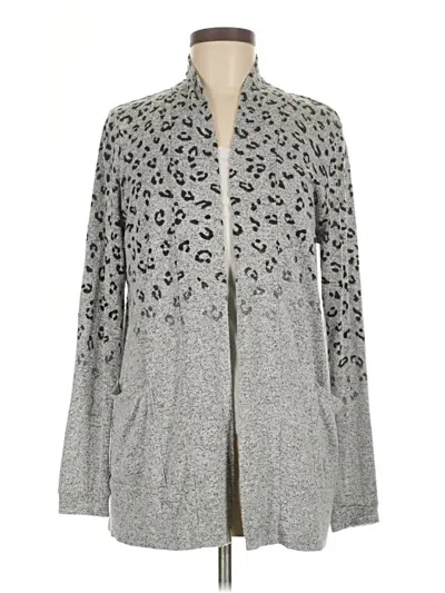 Pre-owned Bobeau Cardigan Sweater In Silver