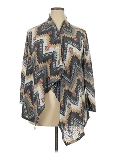 Pre-owned Bobeau Cardigan Sweater In Silver