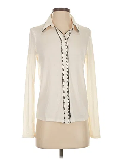 Pre-owned Bobeau Cardigan Sweater In White