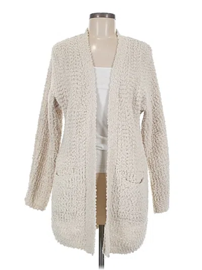 Pre-owned Bobeau Cardigan Sweater In White