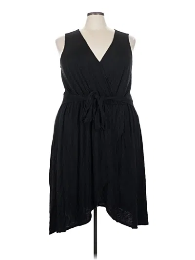 Pre-owned Bobeau Casual Dress In Black
