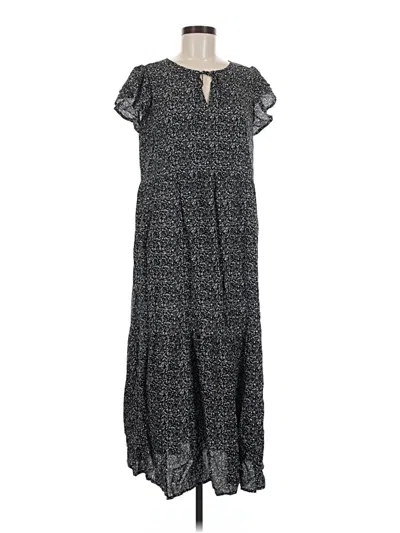 Pre-owned Bobeau Casual Dress In Black