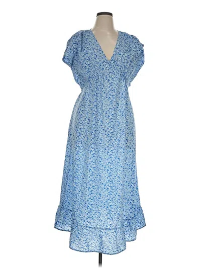Pre-owned Bobeau Casual Dress In Blue