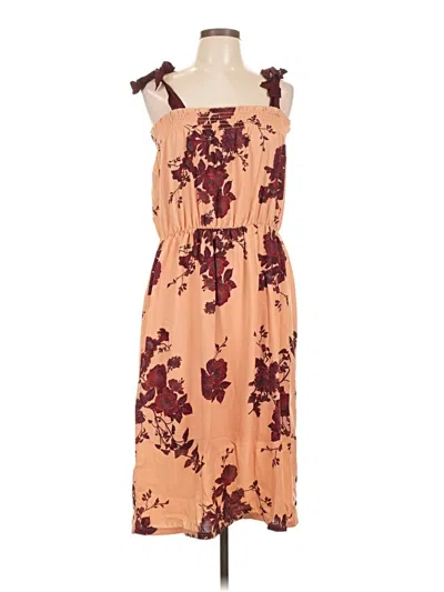 Pre-owned Bobeau Casual Dress In Brown
