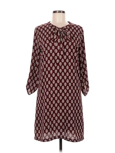 Pre-owned Bobeau Casual Dress In Burgundy