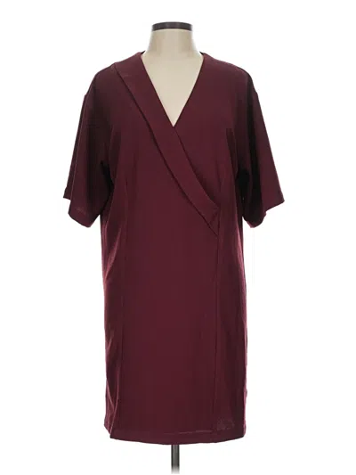 Pre-owned Bobeau Casual Dress In Burgundy