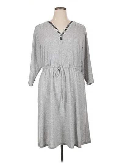 Pre-owned Bobeau Casual Dress In Gray