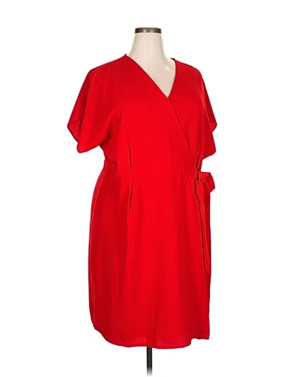 Pre-owned Bobeau Casual Dress In Red