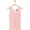 Bobeau Caty Double-v Tank In Pink