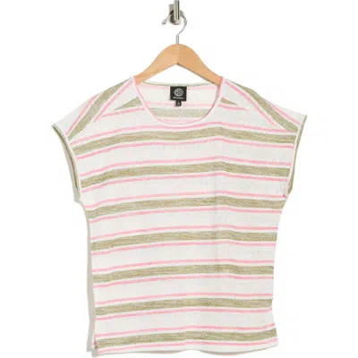 Bobeau Caty Relaxed Stripe Slubbed T-shirt