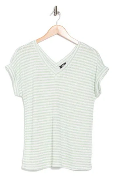 Bobeau Caty Stripe Cuff Top