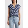 Bobeau Dolman Sleeve Piqué T-shirt In Blue