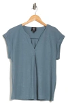 Bobeau Dolman Sleeve Piqué T-shirt In Dusty Teal