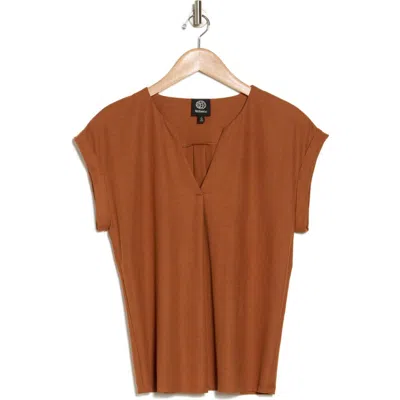 Bobeau Dolman Sleeve Piqué T-shirt In Mocha