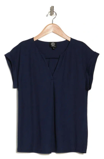 Bobeau Dolman Sleeve Piqué T-shirt In Blue