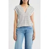Bobeau Dolman Sleeve Piqué T-shirt In Neutral