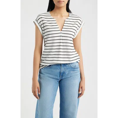 Bobeau Dolman Sleeve Piqué T-shirt In Neutral