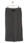 Bobeau Ember Ribbed Wide Leg Pants In Black
