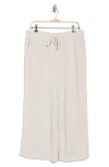 Bobeau Ember Ribbed Wide Leg Pants In Egret