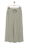 Bobeau Ember Ribbed Wide Leg Pants In Gray