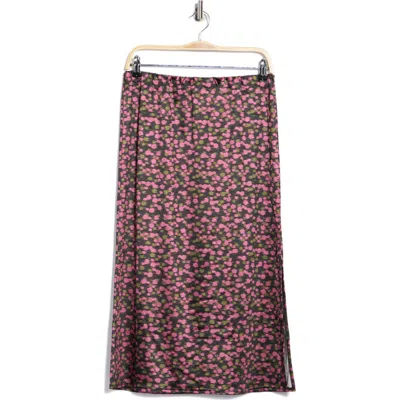 Bobeau Floral Midi Skirt