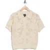 Bobeau Floral Short Sleeve Cardigan In Multi