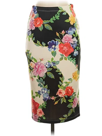 Pre-owned Bobeau Formal Skirt In Ivory