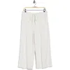 Bobeau Jacquard Wide Leg Pants In White