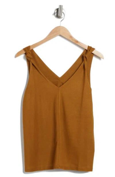 Bobeau Knot Strap Tank In Bronze