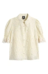 Bobeau Lace Edge Top In Neutral