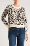 Bobeau Leopard Spot Button Front Cardigan In Multi