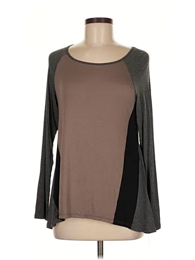 Pre-owned Bobeau Long Sleeve T-shirt In Brown