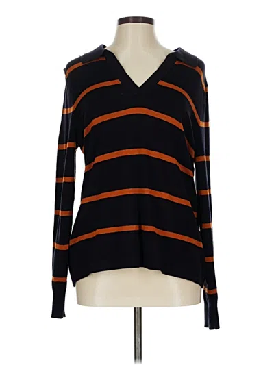 Pre-owned Bobeau Long Sleeve Top Black Cowl Neck Tops