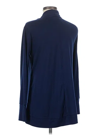 Pre-owned Bobeau Long Sleeve Top Blue Tops