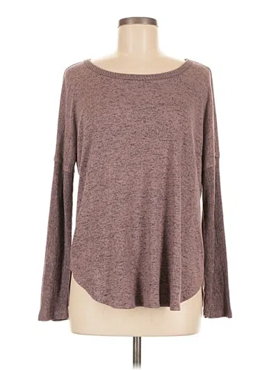 Pre-owned Bobeau Long Sleeve T-shirt In Brown