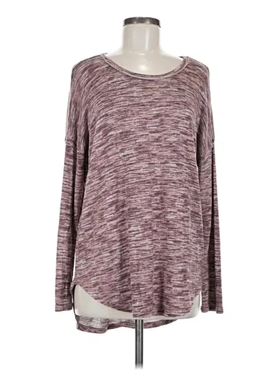 Pre-owned Bobeau Long Sleeve T-shirt In Burgundy