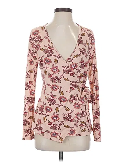 Pre-owned Bobeau Long Sleeve T-shirt In Pink