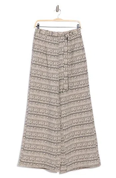 Bobeau Lyra Crepe Wide Leg Pants In Brown