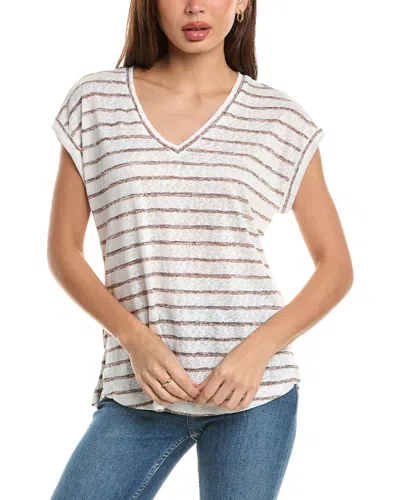 Bobeau Pleat Back Top In White