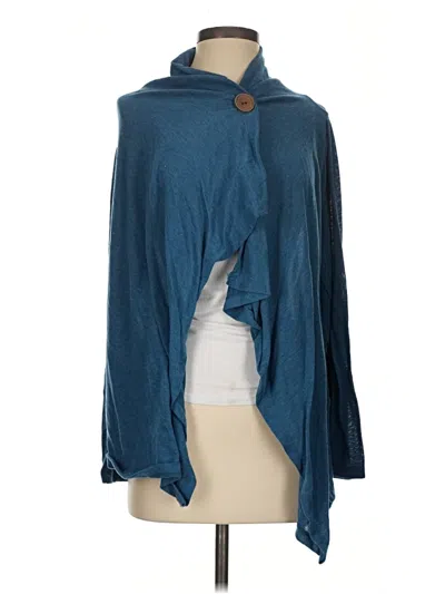 Pre-owned Bobeau Poncho In Blue