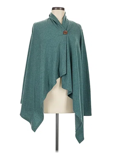Pre-owned Bobeau Poncho In Teal