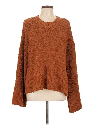 Pre-owned Bobeau Pullover Sweater In Brown