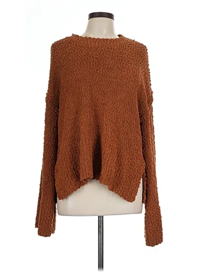 Pre-owned Bobeau Pullover Sweater In Brown